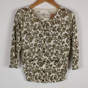 Anthropologie | Charmed chain print cardigan M NWT